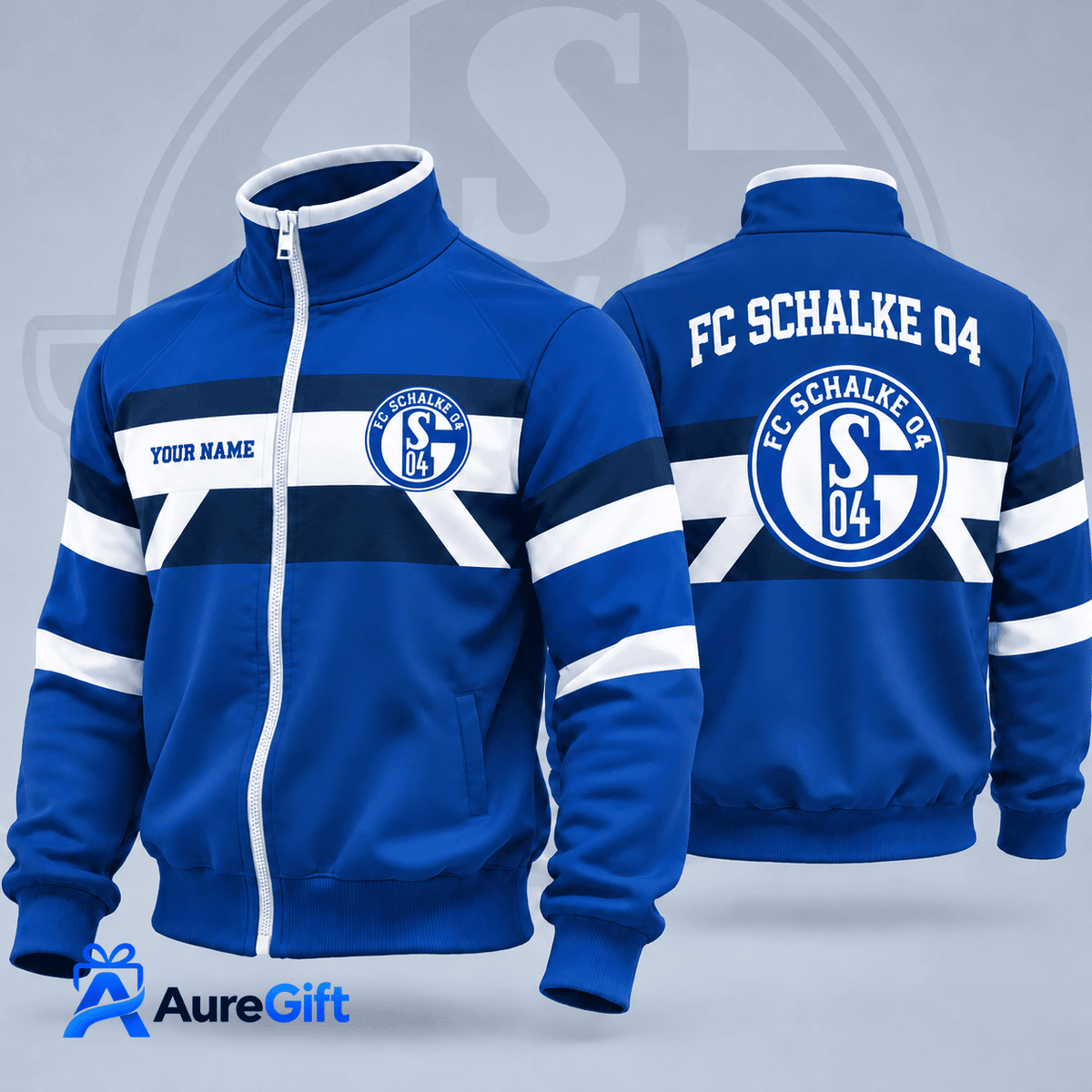 Schalke 04 Bundesliga Matchday Personalized Name Stand Collar Jacket For Fan - Limited Edition