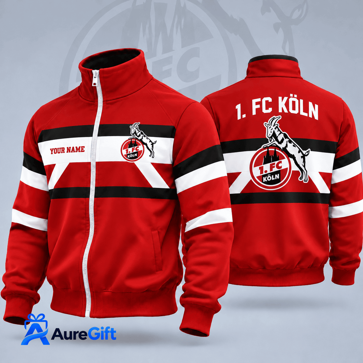 1. FC Köln Bundesliga Matchday Personalized Name Stand Collar Jacket For Fan - Limited Edition