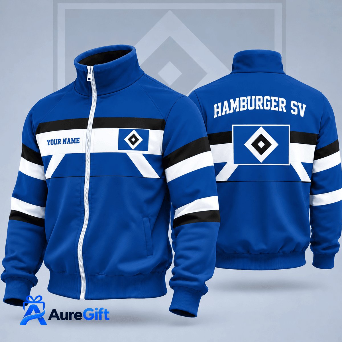 Hamburger SV Bundesliga Matchday Personalized Name Stand Collar Jacket For Fan - Limited Edition