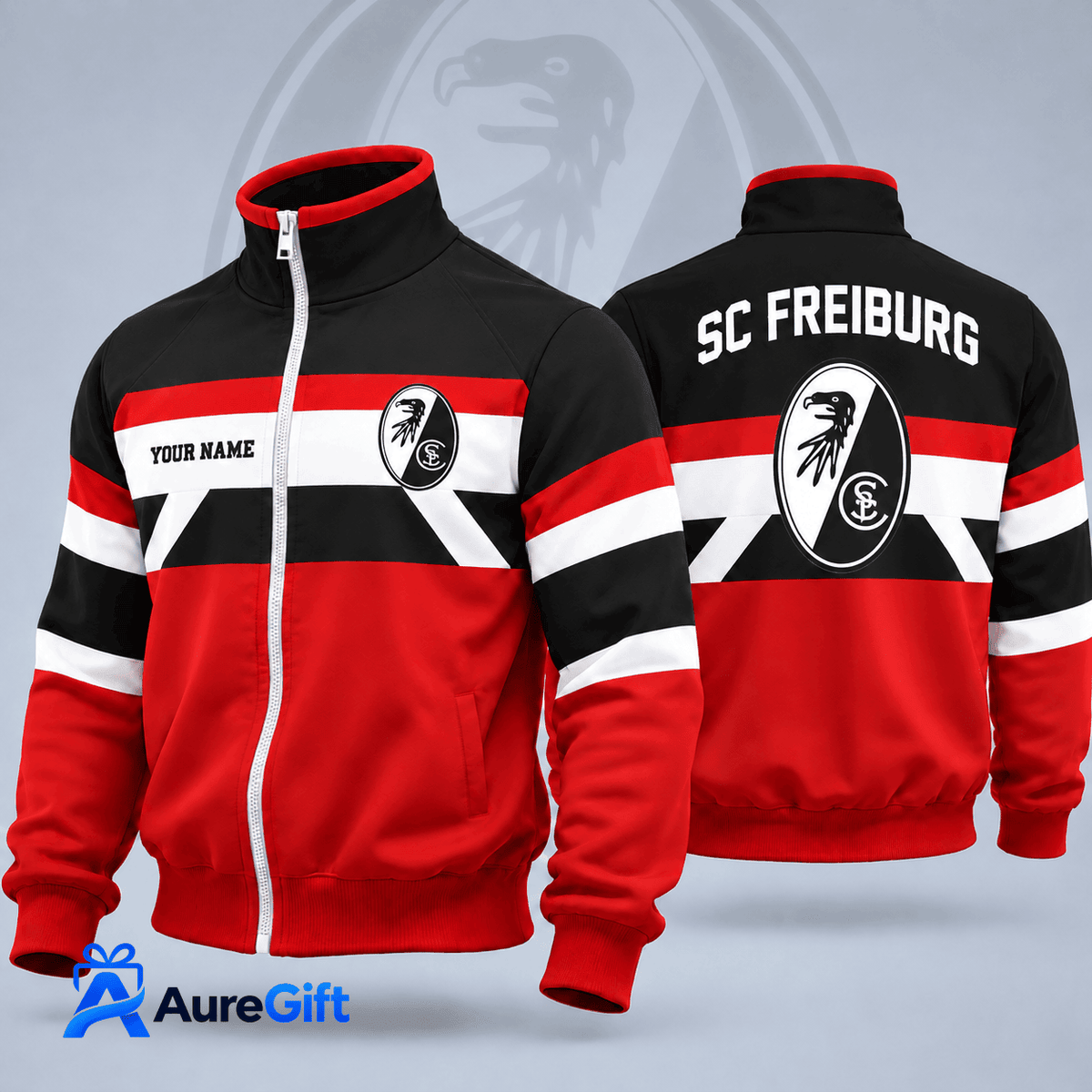SC Freiburg Bundesliga Matchday Personalized Name Stand Collar Jacket For Fan - Limited Edition
