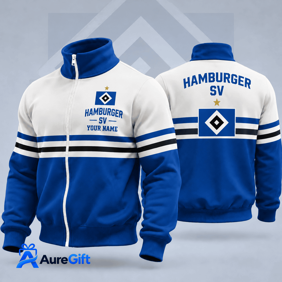 Hamburger SV Bundesliga Matchday Personalized Name Stand Collar Jacket For Fan - Limited Edition