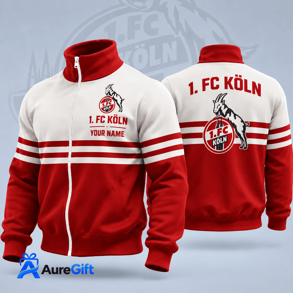 1. FC Köln Bundesliga Matchday Personalized Name Stand Collar Jacket For Fan - Limited Edition