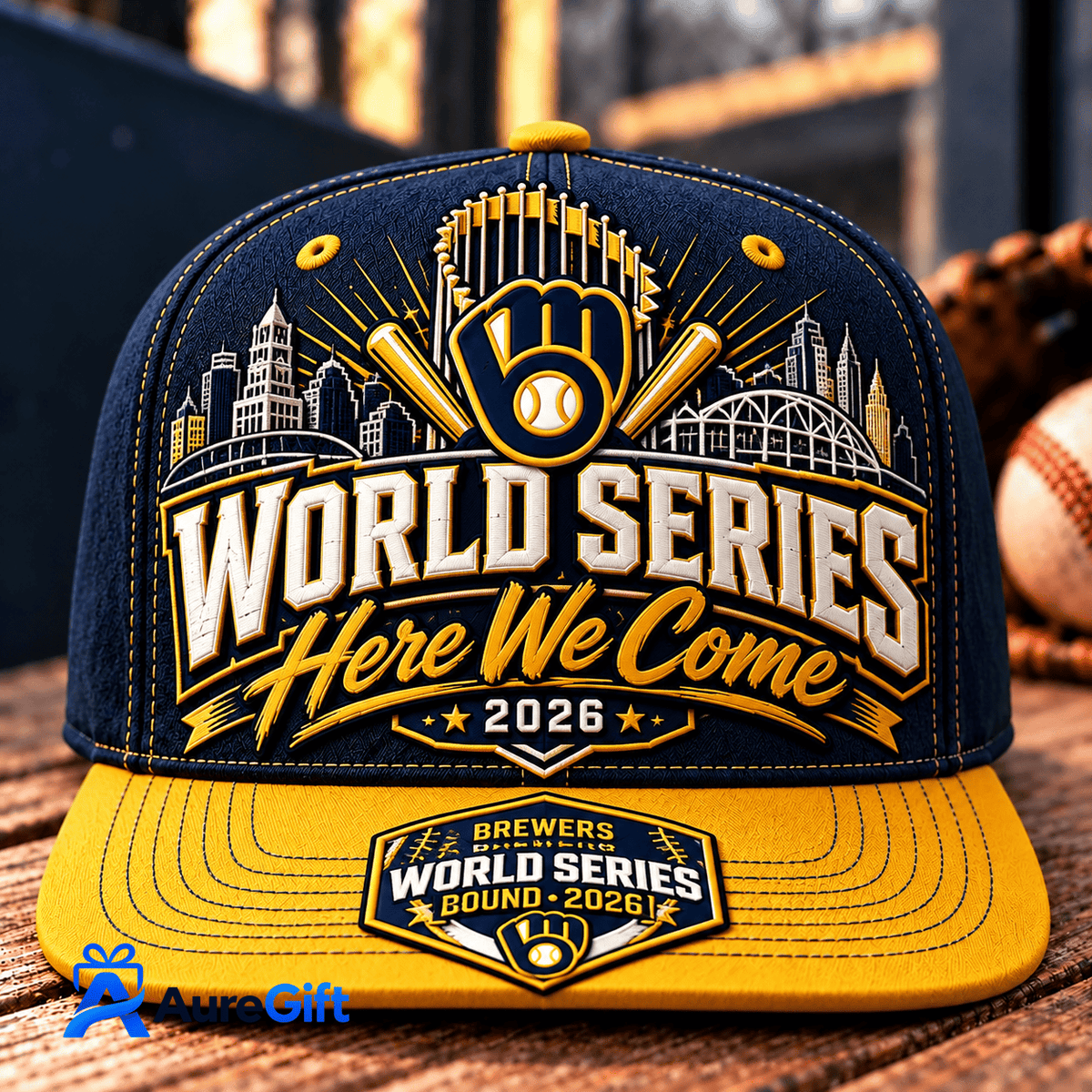 Milwaukee Brewers MLB World Series Bound 2026 Premium Personalized Snapback Hat Gift For Fan 01