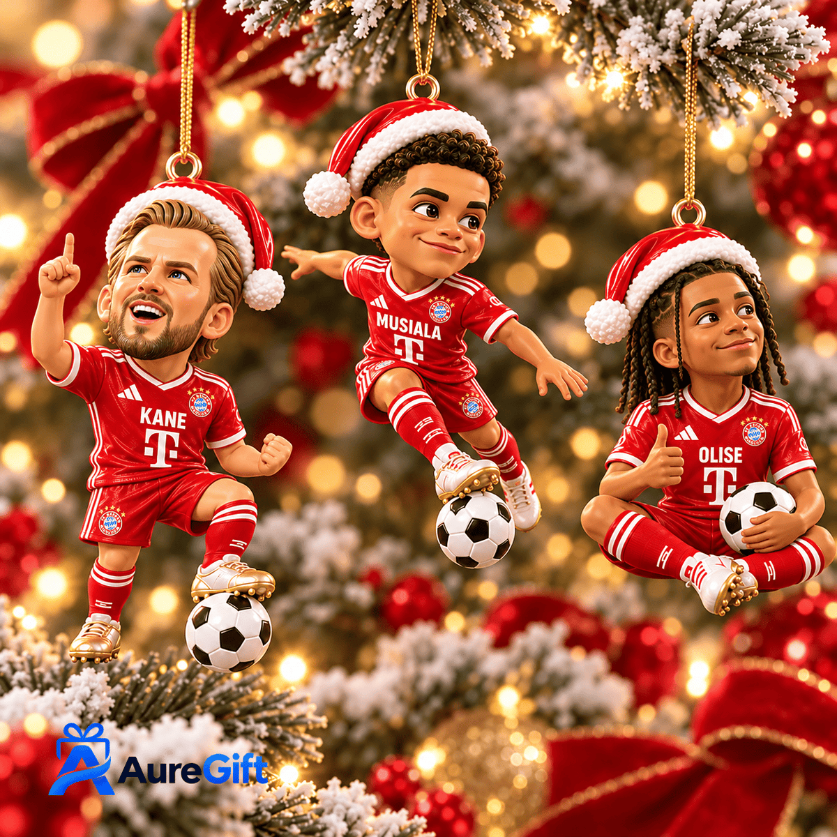 Bayern Munich Bundesliga Matchday Personalized Name Acrylic Ornament Set 3 For Fan - Limited Edition