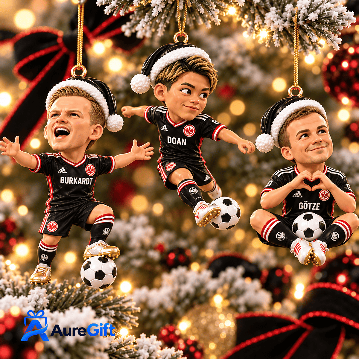 Eintracht Frankfurt Bundesliga Matchday Personalized Name Acrylic Ornament Set 3 For Fan - Limited Edition