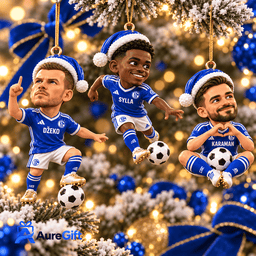 Schalke 04 Bundesliga Matchday Personalized Name Acrylic Ornament Set 3 For Fan - Limited Edition