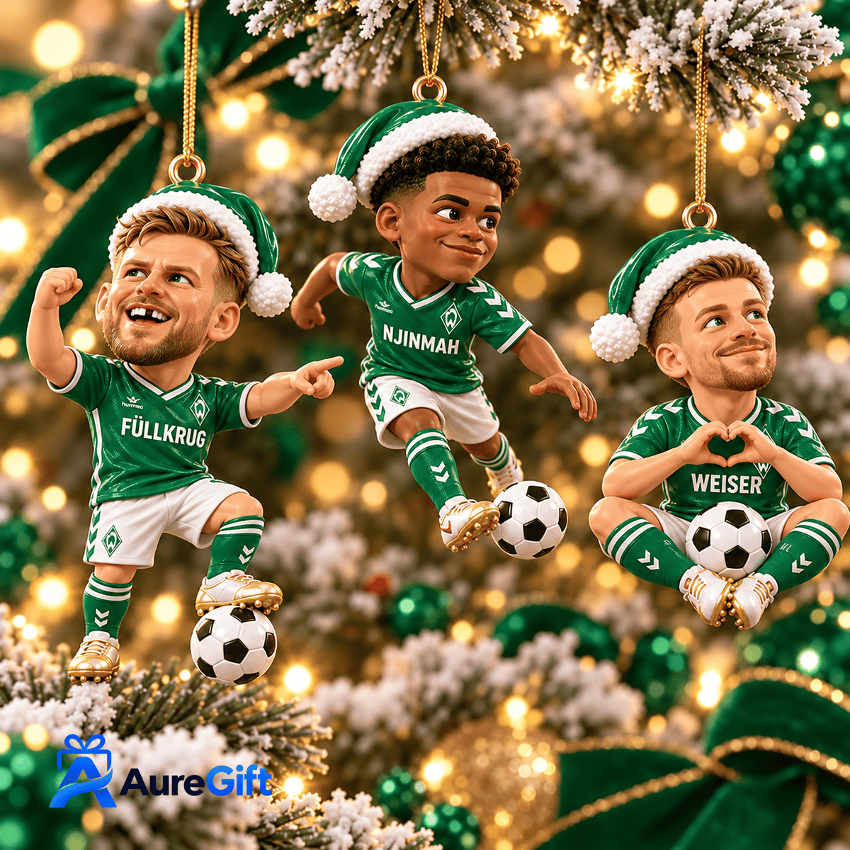 Werder Bremen Bundesliga Matchday Personalized Name Acrylic Ornament Set 3 For Fan - Limited Edition