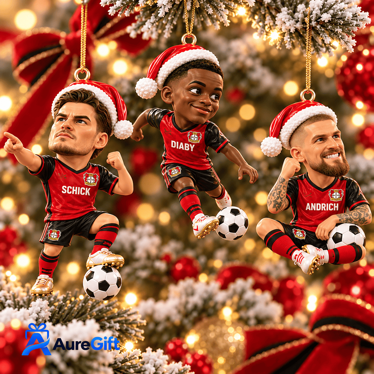 Bayer Leverkusen Bundesliga Matchday Personalized Name Acrylic Ornament Set 3 For Fan - Limited Edition