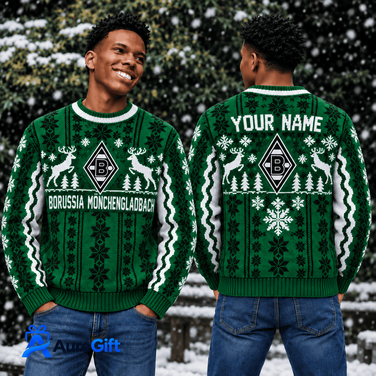 Borussia Mönchengladbach Bundesliga Matchday Personalized Name Knitted Sweater For Fan - Limited Edition