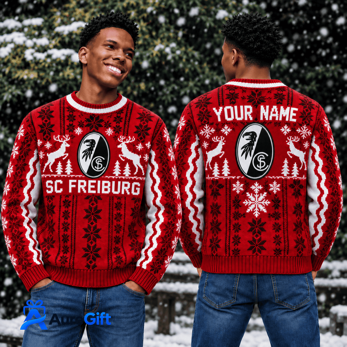 SC Freiburg Bundesliga Matchday Personalized Name Knitted Sweater For Fan - Limited Edition