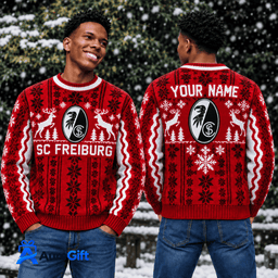 SC Freiburg Bundesliga Matchday Personalized Name Knitted Sweater For Fan - Limited Edition