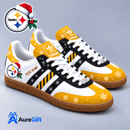 Pittsburgh Steelers NFL Christmas Personalized Name Samba Shoes Gift for Fans