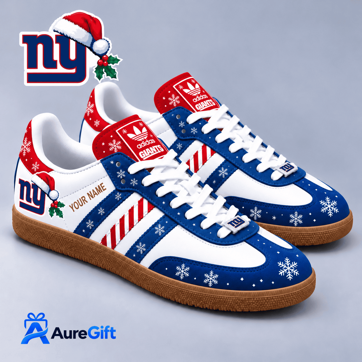New York Giants NFL Christmas Personalized Name Samba Shoes Gift for Fans