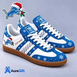 Detroit Lions NFL Christmas Personalized Name Samba Shoes Gift for Fans