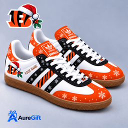 Cincinnati Bengals NFL Christmas Personalized Name Samba Shoes Gift for Fans