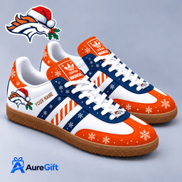 Denver Broncos NFL Christmas Personalized Name Samba Shoes Gift for Fans