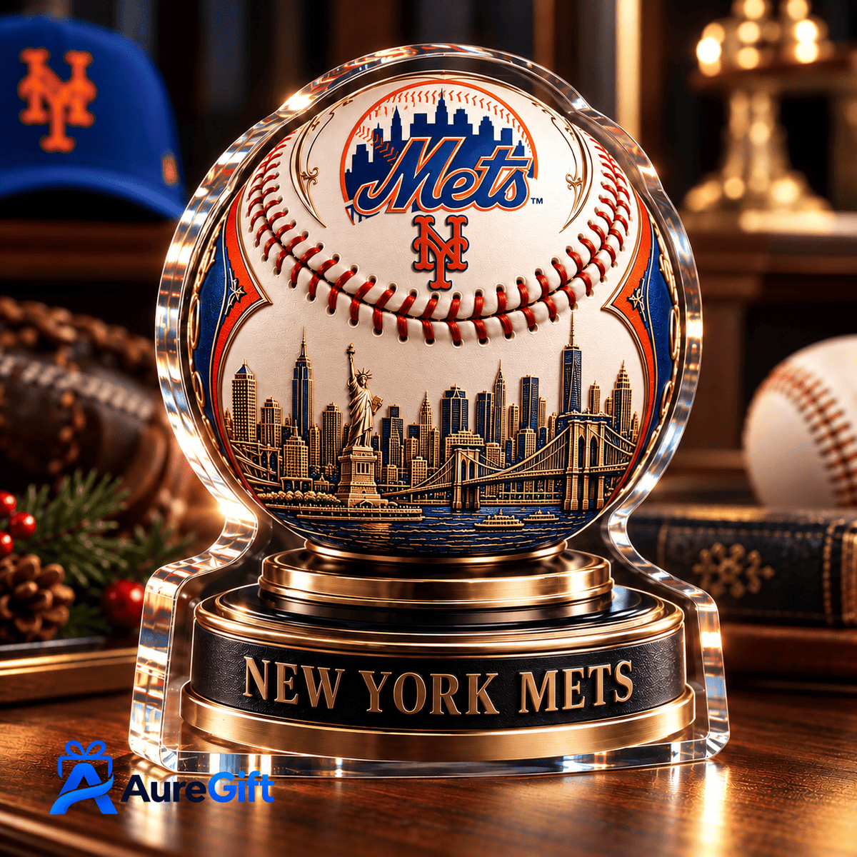 New York Mets MLB Personalized Name Acrylic Block Plaque Gift For Fan - Limited Edition