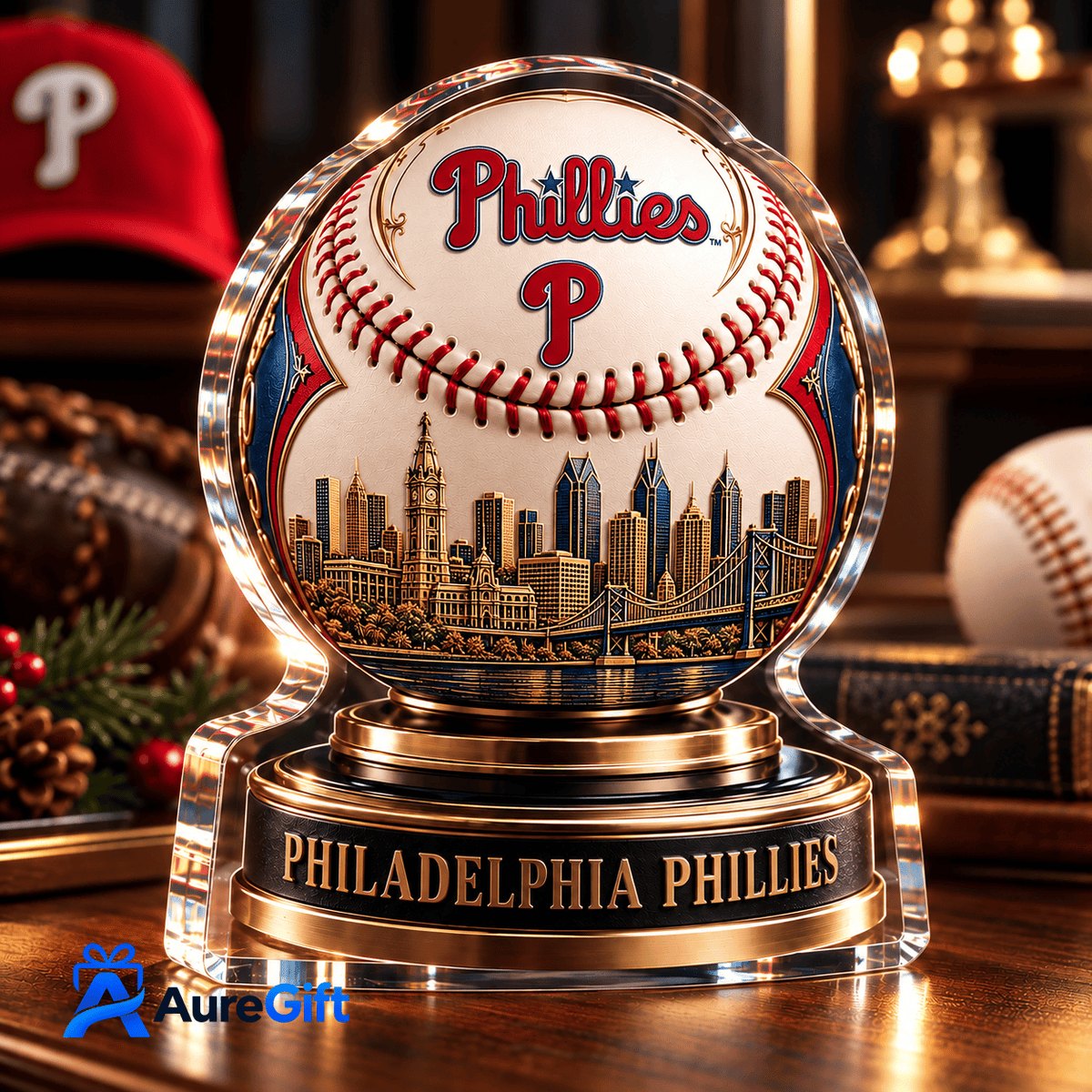 Philadelphia Phillies MLB Personalized Name Acrylic Block Plaque Gift For Fan - Limited Edition