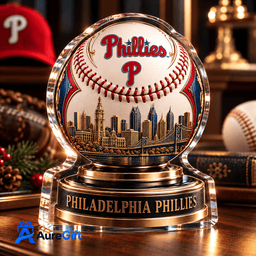 Philadelphia Phillies MLB Personalized Name Acrylic Block Plaque Gift For Fan - Limited Edition