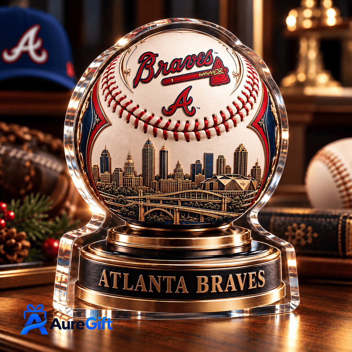 Atlanta Braves MLB Personalized Name Acrylic Block Plaque Gift For Fan - Limited Edition