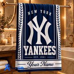 New York Yankees MLB Personalized Name Bath Towel Gift For Fan - Limited Edition
