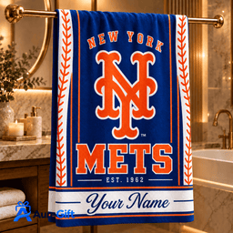 New York Mets MLB Personalized Name Bath Towel Gift For Fan - Limited Edition