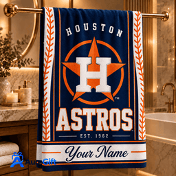 Houston Astros MLB Personalized Name Bath Towel Gift For Fan - Limited Edition