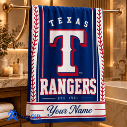 Texas Rangers MLB Personalized Name Bath Towel Gift For Fan - Limited Edition