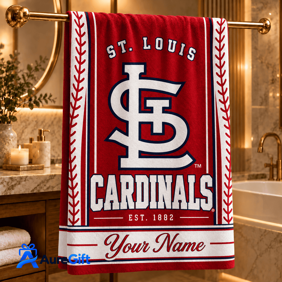 St. Louis Cardinals MLB Personalized Name Bath Towel Gift For Fan - Limited Edition