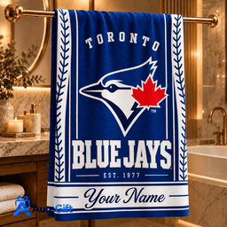 Toronto Blue Jays MLB Personalized Name Bath Towel Gift For Fan - Limited Edition