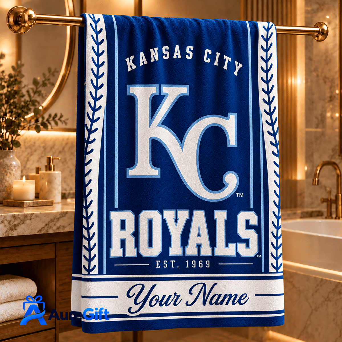 Kansas City Royals MLB Personalized Name Bath Towel Gift For Fan - Limited Edition