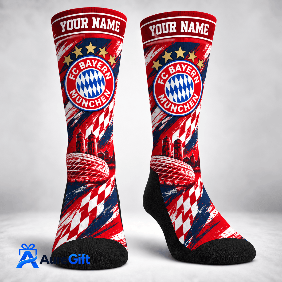 Bayern Munich Bundesliga Matchday Personalized Name Socks For Fan - Limited Edition