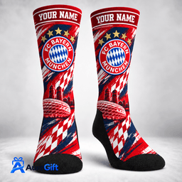 Bayern Munich Bundesliga Matchday Personalized Name Socks For Fan - Limited Edition