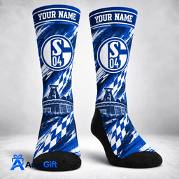 Schalke 04 Bundesliga Matchday Personalized Name Socks For Fan - Limited Edition