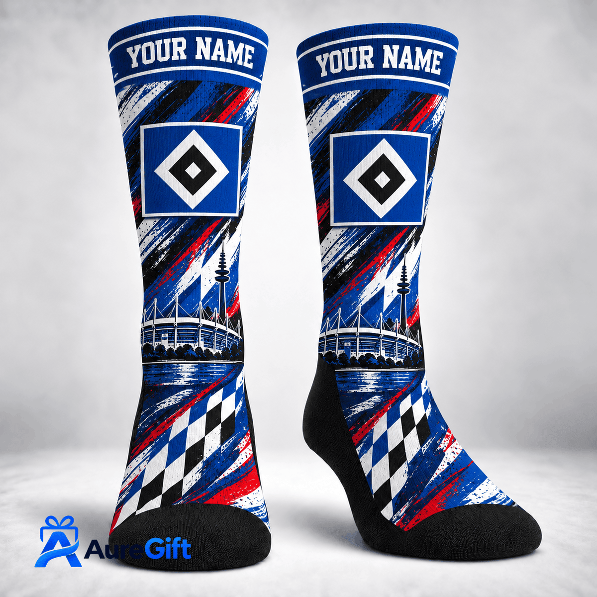 Hamburger SV Bundesliga Matchday Personalized Name Socks For Fan - Limited Edition