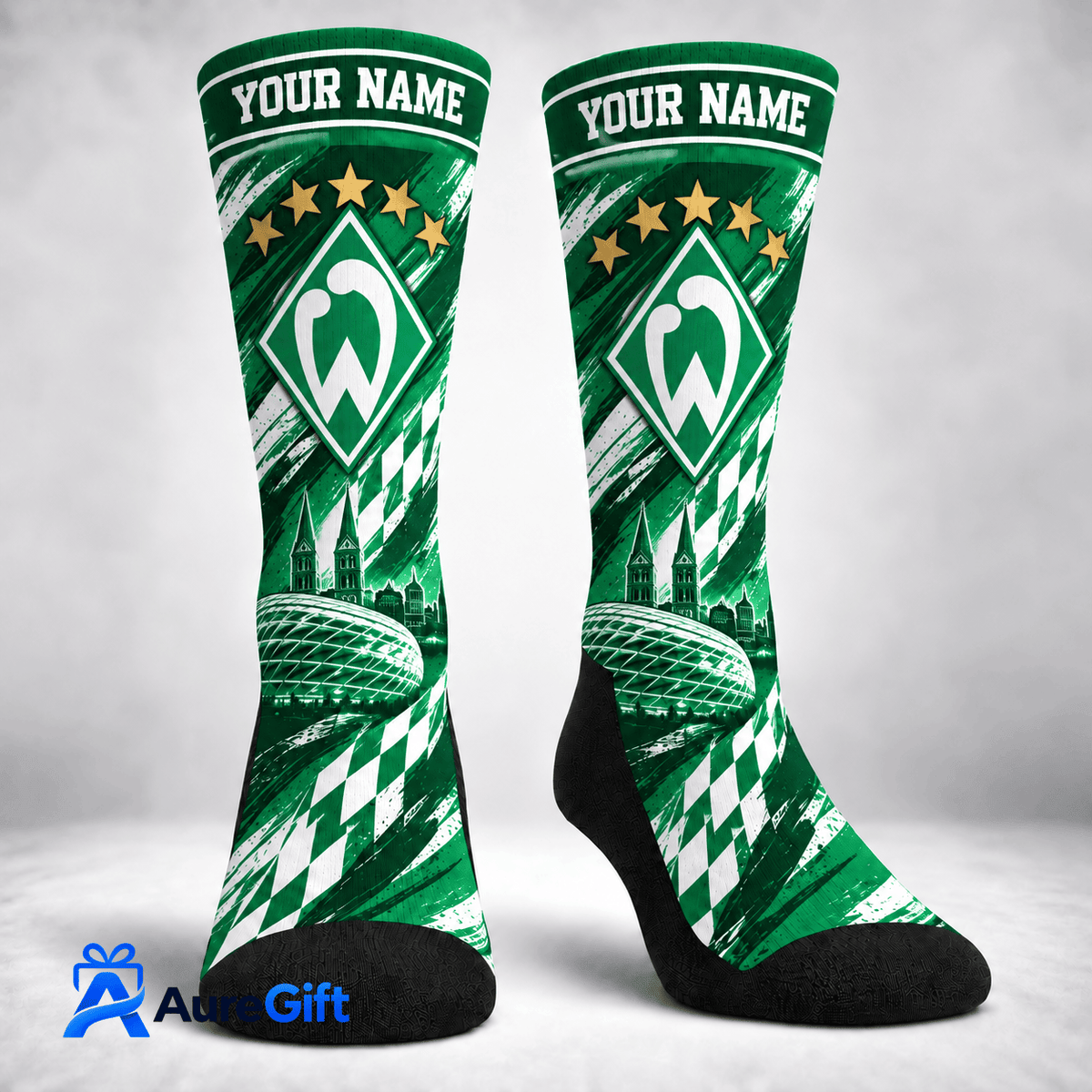 Werder Bremen Bundesliga Matchday Personalized Name Socks For Fan - Limited Edition