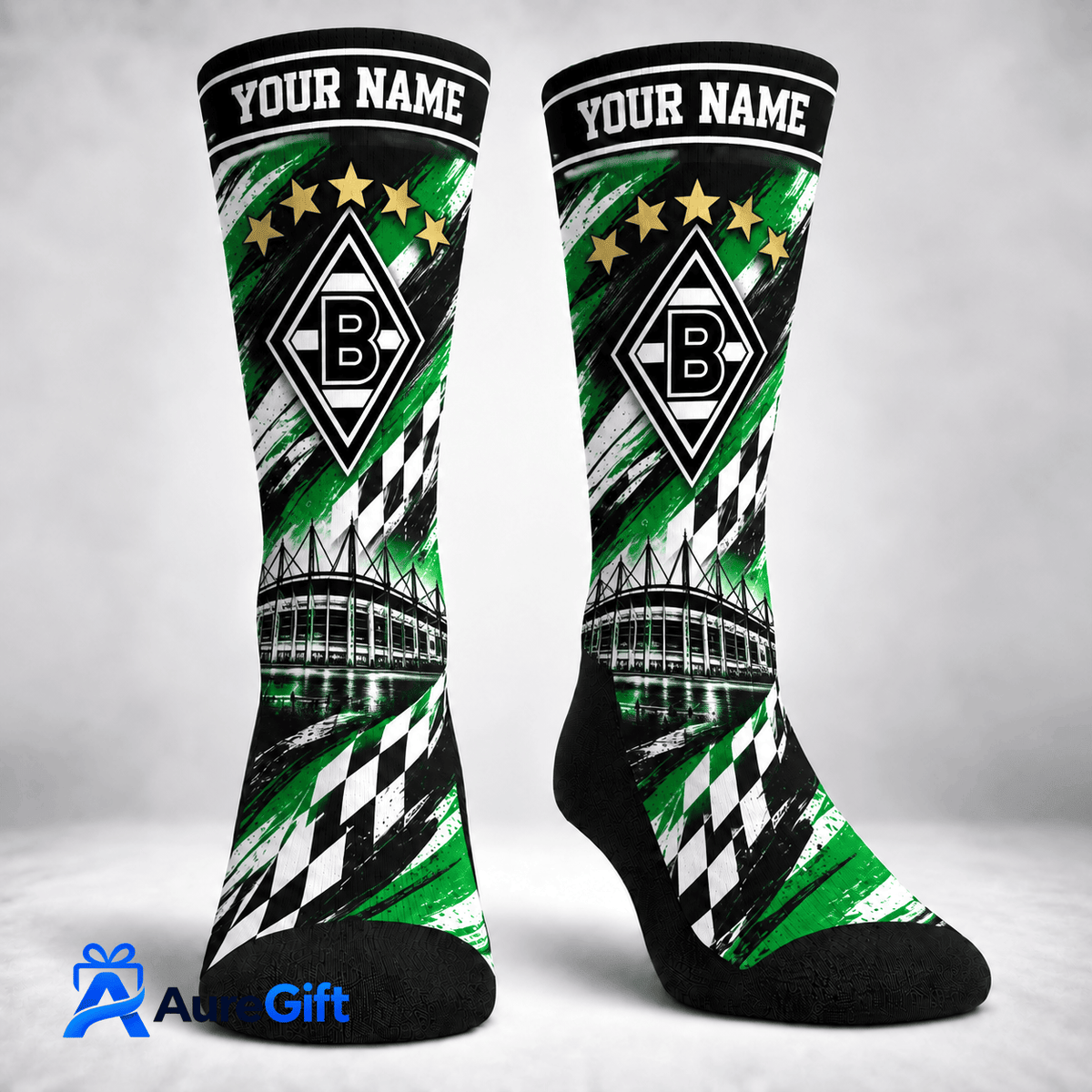 Borussia Mönchengladbach Bundesliga Matchday Personalized Name Socks For Fan - Limited Edition