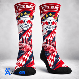 RB Leipzig Bundesliga Matchday Personalized Name Socks For Fan - Limited Edition