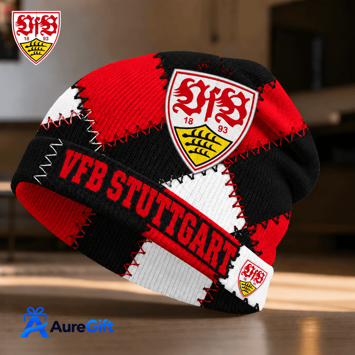 VfB Stuttgart Bundesliga Matchday Personalized Name Beanie Hat For Fan - Limited Edition
