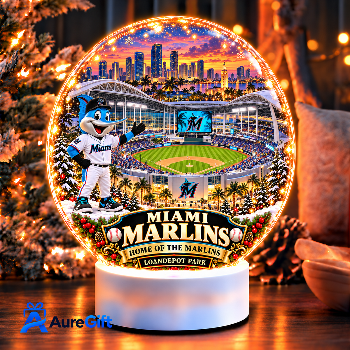 Miami Marlins  MLB Acrylic night light For Fan
