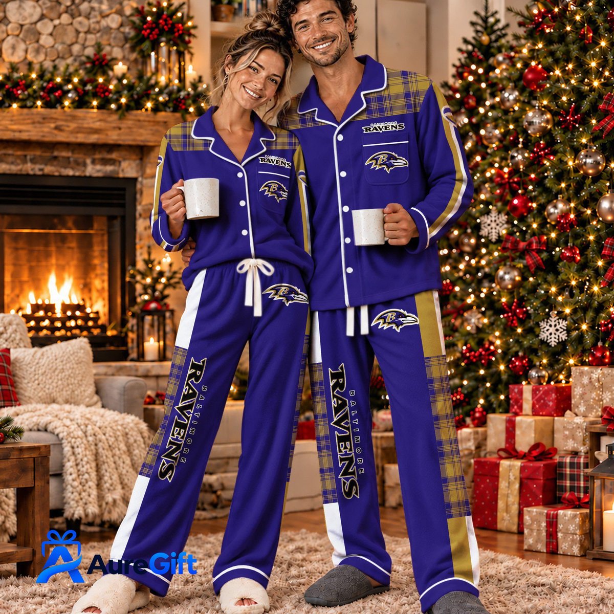 Baltimore Ravens Set Pajamas For Fan Custom Name