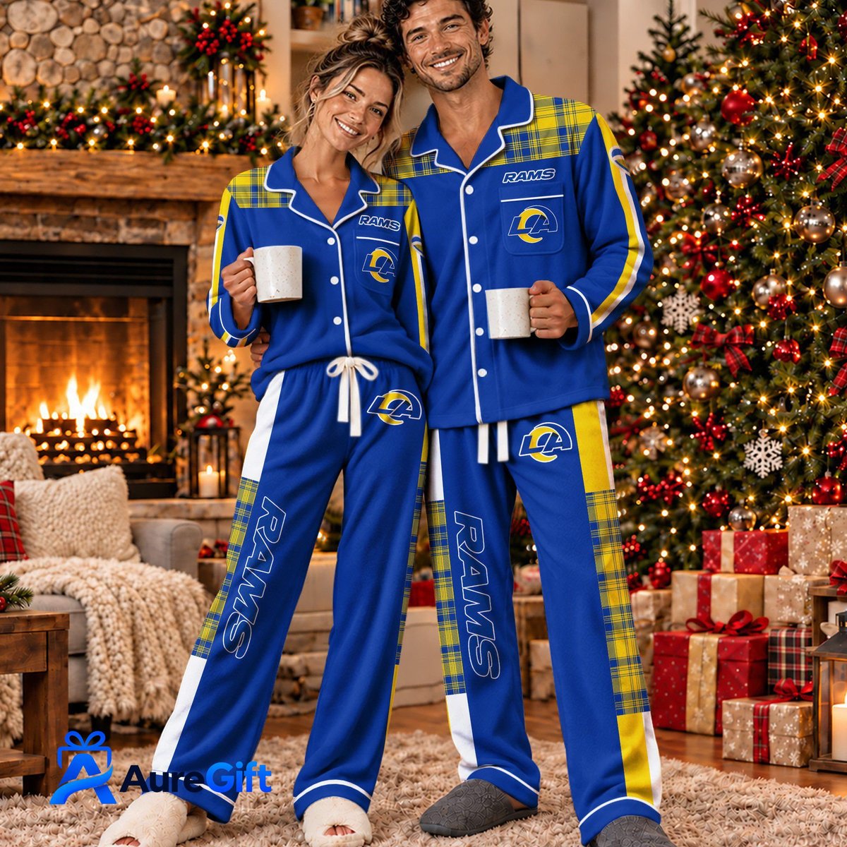 Los Angeles Rams Set Pajamas For Fan Custom Name