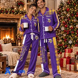 Minnesota Vikings Set Pajamas For Fan Custom Name