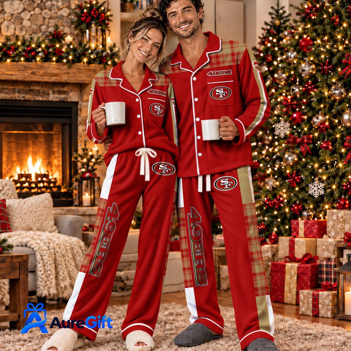 San Francisco 49ers Set Pajamas For Fan Custom Name