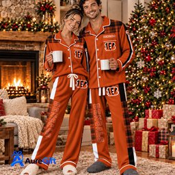 Cincinnati Bengals Set Pajamas For Fan Custom Name