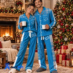 Detroit Lions Set Pajamas For Fan Custom Name
