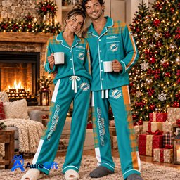 Miami Dolphins Set Pajamas For Fan Custom Name