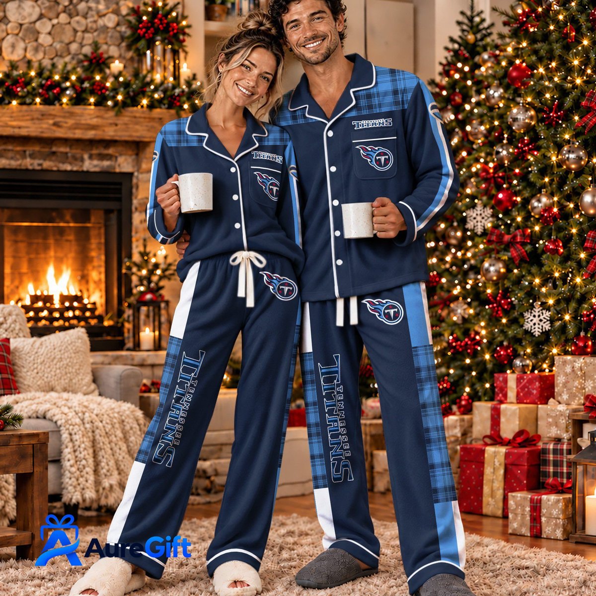 Tennessee Titans Set Pajamas For Fan Custom Name