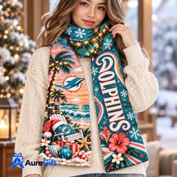 Miami Dolphins NFL Scarf Personalized For Fan