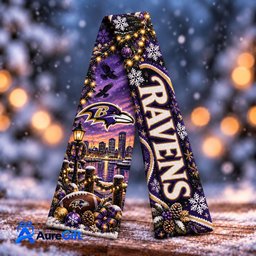 Baltimore Ravens NFL Scarf Personalized For Fan